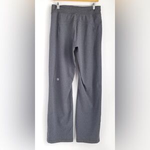 Lululemon Athletic Pants L regular Elastic Waist w/ Drawcord Straight Leg Gray